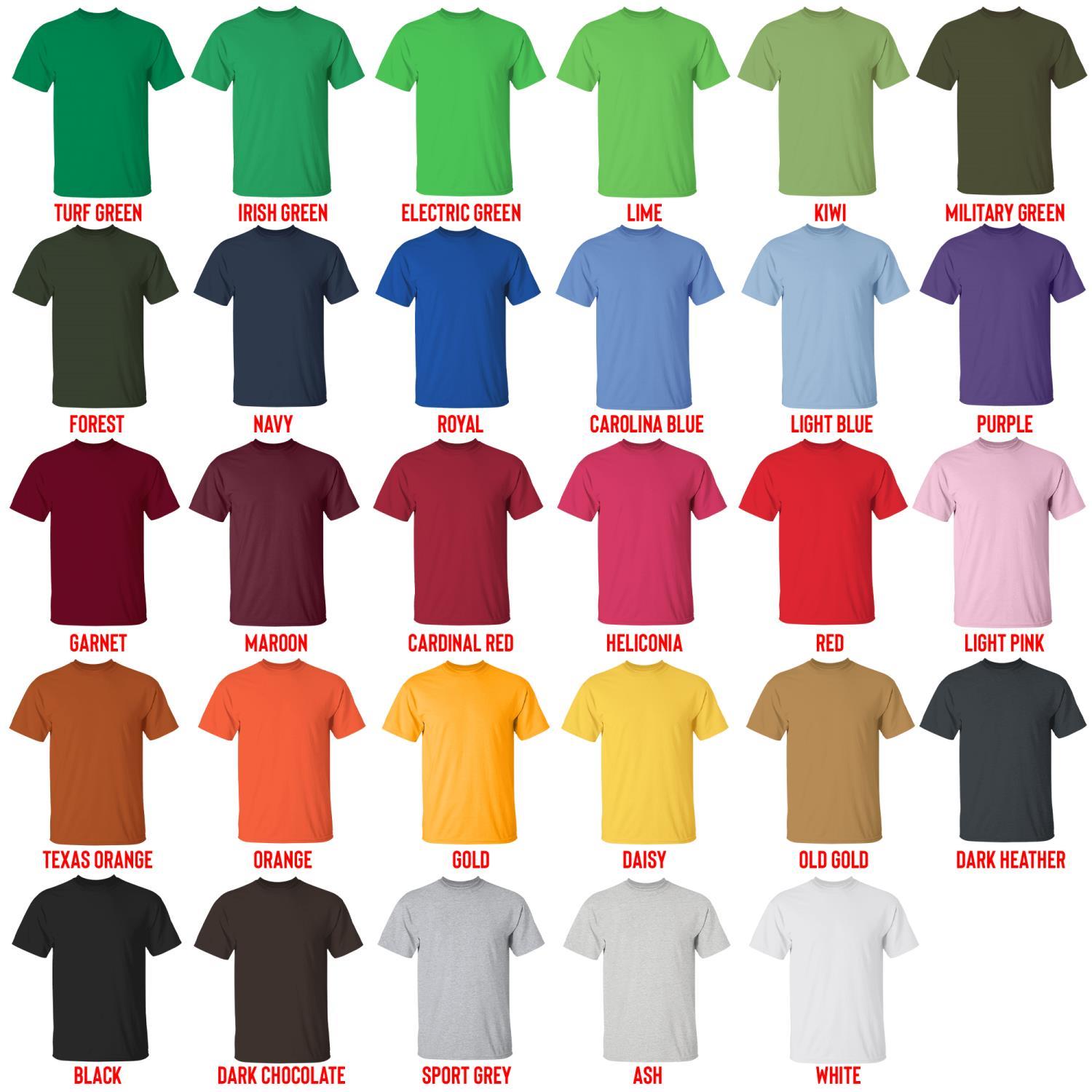 t shirt color chart - John Mayer Merch